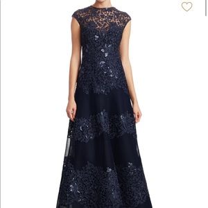 Navy Terri Jon ballgown size 16